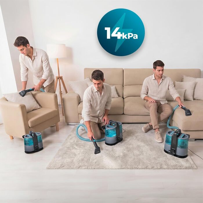 Пилосог-мийка Cecotec Conga 1700W 3-в-1: для килимів, плям, з резервуарами 1.6л/0.95л, радіус дії 9м (Carpet&Spot Clean XL Neo)