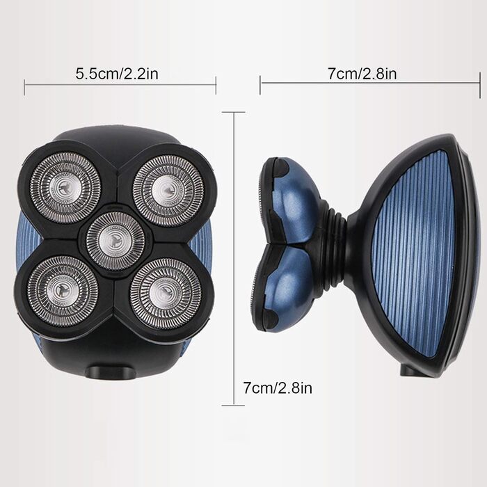 Електричний гоління голови для чоловіків Glatzen Rasierer з 5 лезами, USB, водонепроникний, з тримером та набором для догляду