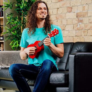 Укулеле 3rd Avenue Sopran 21' (54 см) – Початковий набір: чохол, підставка, ремінь, струни, медіатор та наклейки на гриф – Натуральний колір – Безкоштовні онлайн уроки для початківців