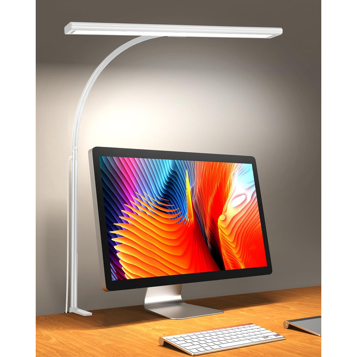 Настільна лампа 10W з регулюванням яскравості, 160 LED, USB-адаптер, 3 колірні температури, 10 рівнів яскравості, гнучкий 70см