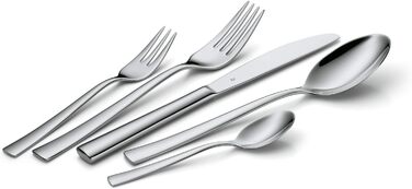 WMF Philadelphia Cutlery Set, 12 Persons, 60-Piece, Monobloc Knives, Polished Cromargan Stainless Steel, Shiny, Dishwasher-Safe Single