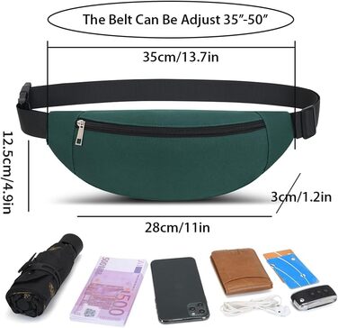 Гірчатка на пояс для чоловіків та жінок, спортивна сумка-крейсер, поясна сумка для подорожей, прогулянок з собакою, на вулицю (оливковий)