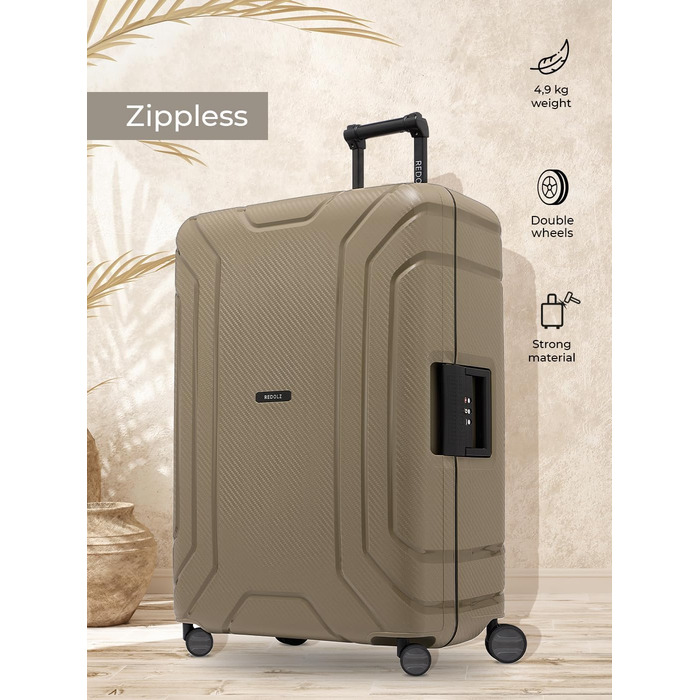 Набір валіз REDOLZ Hartschalen 3-ті: міцний поліпропілен, TSA-замок, 4 колеса, для жінок та чоловіків (Essentials 15)