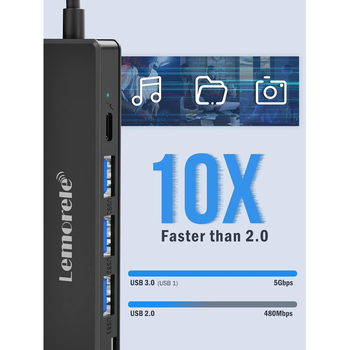 Lemorele Док-станція USB C хаб 11 в 1: 2*HDMI 4K, 3 USB 3.0/2.0, VGA, PD 100W, Audio, SD/TF, для Windows, MacBook, Dell, HP, Lenovo, Surface