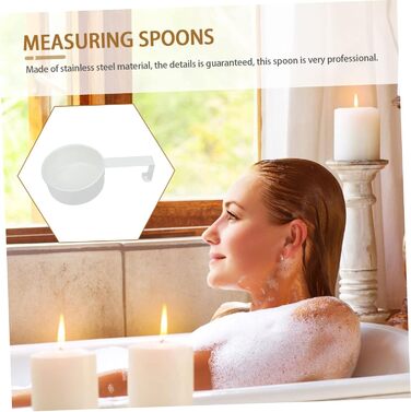 Cabilock 2 Sets Stainless Steel Measuring Spoons Kitchen Machine Cookware Easy Cleaning Utensils Gadgets Measuring Cups Spoons For Coffee Powder Measuring Spoons For Home Stainless Steel White 4 Pieces * 2