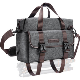 Сумка для камери K&F Concept, фотосумка для DSLR/SLR, сумка для фотографа з відділеннями для об'єктивів та аксесуарів, сіра