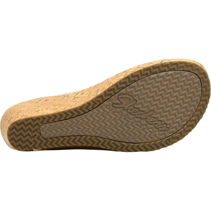Skechers Beverlee - Бежеві кеди-платформа жіночі (40 EU, Natural Nat)