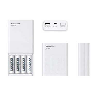 Зарядний пристрій Eneloop USB з функцією Power Bank BQ-CC87 + 4 акумулятори AA