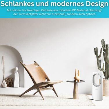 Турбовентилятор Zilan з пультом керування: Aircooler, охолоджувач повітря, підлоговий вентилятор-колона, тихий, енергоефективний, з осциляцією