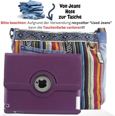Sunsa Women's Bags Crossbody Bag Handbag Canvas & Jeans. Large Boho Crossbody Bag/Bag Shoulder Bag, Gift Ideas for Women/Girls Sustainable Products (Jeans/Colorful)