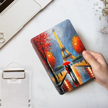 Чохол для Kindle Paperwhite 12-го покоління (2024) Flip з силікону, захисний чохол Kindle Colorsoft з автопробудженням, PU/TPU, чохол-книжка для читання, дитячий/жіночий дизайн, Signature Edition, 7 дюймів (колір 3)