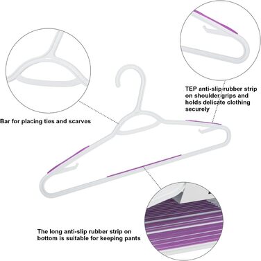 Пластикові вішалки для одягу, гнучкі, антиковзні, 30 шт. (Лідер)
