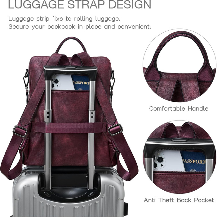 Шкіряний рюкзак-трансформер для жінок Shrrie: стильний рюкзак-сумка, Daypack, двоколірний каштано-коричневий