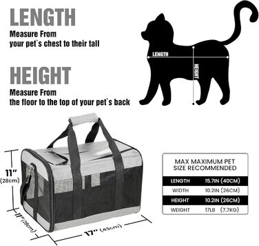 Транспортна переноска для собак та котів HITSLAM, складана, сіра (M)