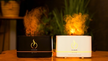 Ультразвуковий зволожувач повітря Aromatly Flame 2, білий, 20 мл/год