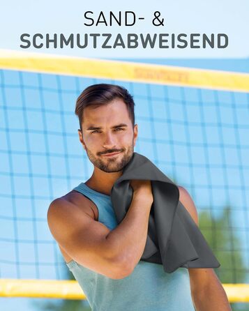 Рушник з мікрофібри Fit-Flip - компактний та легкий, швидковисихаючий - для подорожей, спорту, пляжу - великий, 50x30 см - 1 шт.