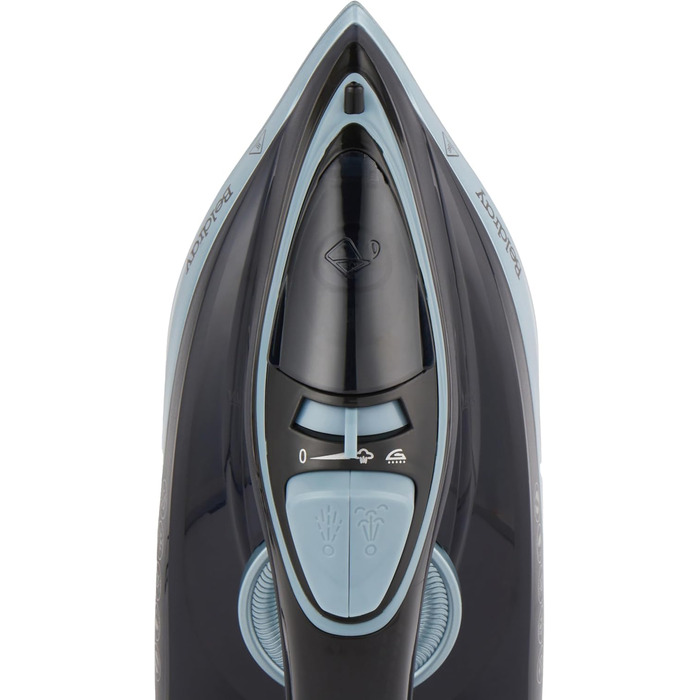 Праска Beldray 2600 Вт – керамічна підошва з антипригарним покриттям, регулювання температури та пари, самоочищення, резервуар 280 мл, до 140 г/хв, висока потужність (EU-штепсель, блакитний)