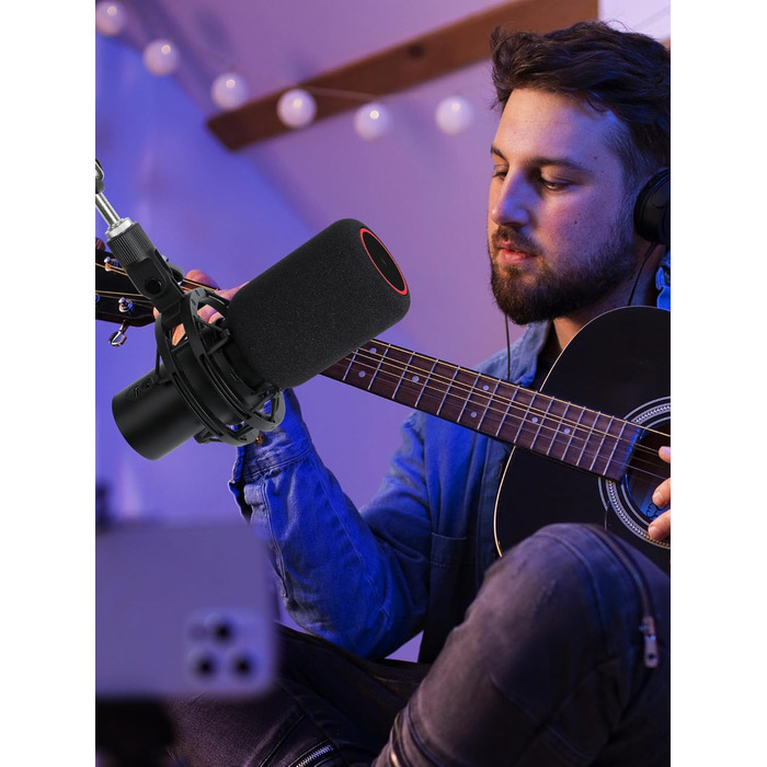 Кріплення для мікрофону HyperX QuadCast та інші - кріплення на стіл з поп-фільтром, сумісне з Blue Yeti, Razer Seiren Mini V3, Fifine AM8, YOUSHARES (XI. QuadCast 2 Windschutz - Dachlos)