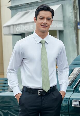 Комплект краватка, хустинка та запонки Hisdern Salbei Grün для чоловіків на весілля