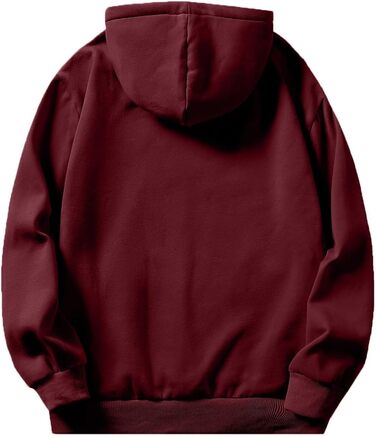 Чоловіча тепла зимова толстовка-худі JMIERR з капюшоном та кишенями, бавовняний свитшот на шнурку, червоний, розмір M