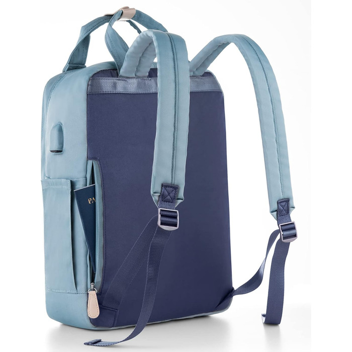 Жіночий рюкзак YAMTION для підлітка, 15.6 дюймів, з відділенням для ноутбука та USB-портом, для школи, університету, подорожей, роботи, офісу, бежевий