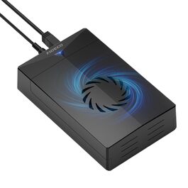 Док-станція FIDECO для HDD/SSD 2.5'' та 3.5'' SATA, USB 3.0 5Gbps, зовнішній корпус для жорстких дисків з вентилятором та підтримкою UASP
