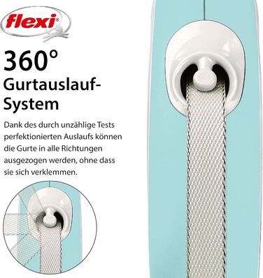 Flexi Comfort L рулетка для собак до 50 кг, 8 м, світло-блакитна