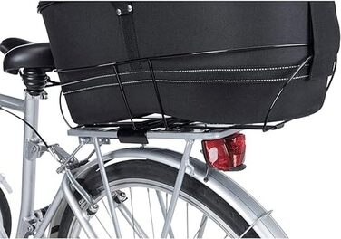 Корзина для собак TRIXIE Long до 8 кг, 29 × 49 × 60 см - велосипедна корзина для багажника, з металевим каркасом та м'якою підкладкою, з сіткою, 13110