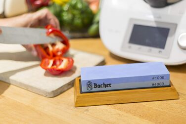 Набір точильних каменів Bacher Premium: 400/1000, з каменем для заточування та інструкцією. Точильні камені для ножів та інструментів