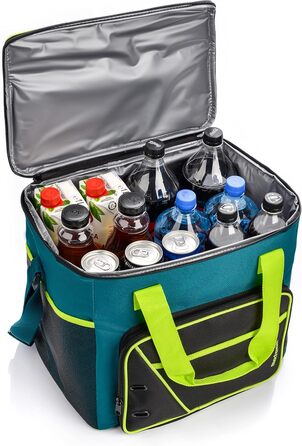 Термосумка 30 л - ідеальна для кемпінгу, пікніка, фестивалю, зберігання їжі та напоїв. Колір: морська хвиля