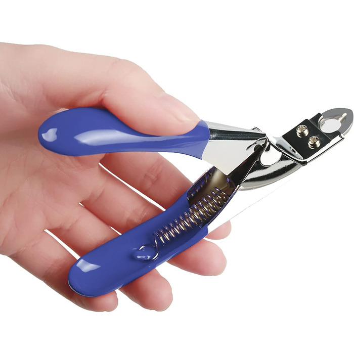 Професійні ножиці для стрижки кігтів собак та котів з пилочкою, нержавіюча сталь, блакитні