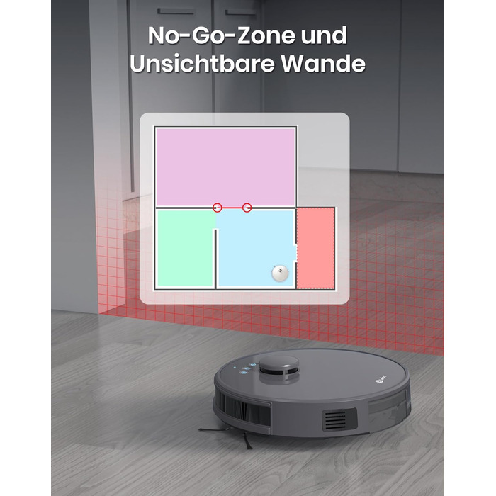 Робот-пилосос LEFANT Gen2 з функцією миття, 12000Pa, автоматична випорожнення, LiDAR навігація, розпізнавання килима, керування через додаток Freemove 3.0 та голосове керування, 8 тижнів бездротової роботи (M1G)