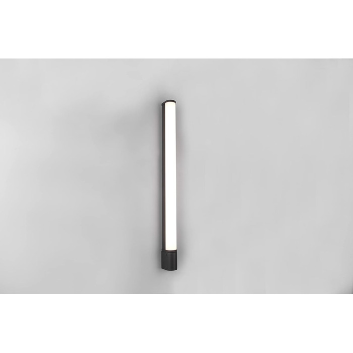 Trio Leuchten LED Bathroom Wall Light Piera 284074206, colored plastic, including 8 Watt LED, switch, socket, (Matte Black, Width 79cm)