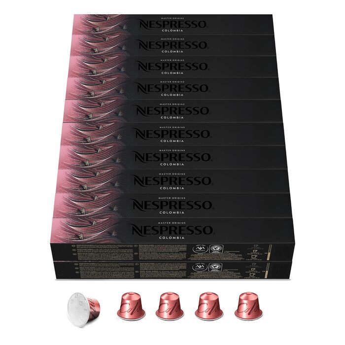 Кава Nespresso Original Colombia: 100 капсул арабіки середнього обсмаження з Колумбії для еспресо та лунго | Сумісна з капсульними машинами Nespresso Original