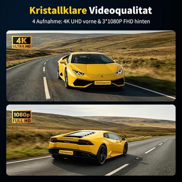 4-канальний автомобільний відеореєстратор 360° 4K+1080P, 5
