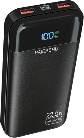 Power Bank 27000mAh 22.5W PD3.0 QC4.0 USB-C: Зовнішній акумулятор для смартфонів, планшетів та інших пристроїв з LCD дисплеєм