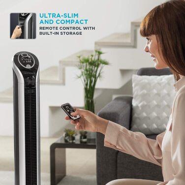 Вентилятор Tower Rowenta Eole Infinite VU6670F0 Цифровий, чорний/сріблястий