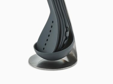 Набір кухонних аксесуарів Joseph Joseph Nest 5 шт. з магнітною підставкою, чорний/нержавіюча сталь, для компактної організації кухні, стійкий до миття в посудомийній машині