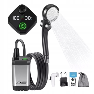 Кемпінговий душ із піщаним фільтром та функцією очищення дна, 3 режими роботи форсунки