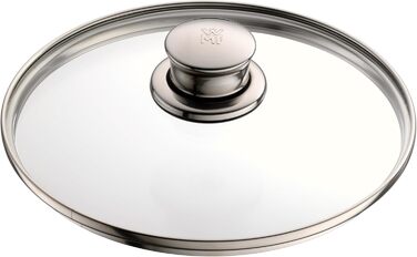 Набір каструль WMF Diadem Plus, 4 шт. з кришками з термостійкого скла, Cromargan® (нержавіюча сталь 18/10), широкі зливні краї, унікальний дизайн, технологія TransTherm® (підходить для всіх типів плит, включаючи індукційні), артикул 073044
