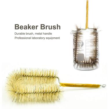 Borosilicate Glass Beaker Set, JESSTOLO 3-Piece Thick Glass Graduated Beakers with Clear Spout 50ml 100ml 250ml, 3 Glass Pipettes, 3 Washing Brushes, and 2 Glass Rods, for Laboratory Research Medicine