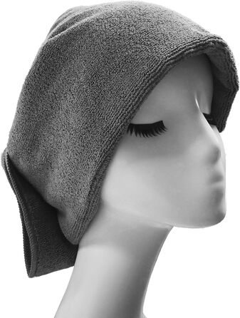 Рушники для перукарів Polyte - мікрофібра, швидковисихаючі, безворсові, темно-сірі, 50x101 см, 2 шт.