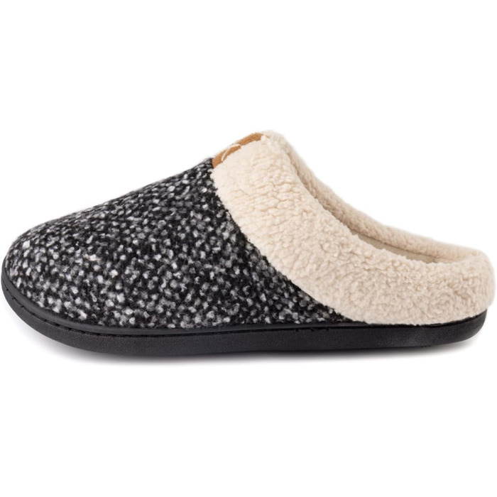 Тапочки жіночі ULTRAIDEAS, теплі плюшеві домашні тапочки, зручні, з антиковзким покриттям, чорні, EU 36/37