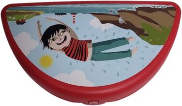 Tupperware Sandwich Box Storage Container Lunch Box Square with Hinge and Latch (Sandwich red half-round)