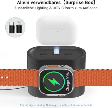 Бездротова зарядна станція 3-в-1 COLSUR для iPhone, Apple Watch, AirPods, 15W, нічна лампа з годинником, чорна