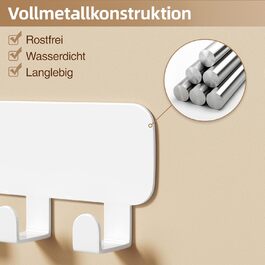 Ключниця Pickpiff з 8 гачками, органайзер для ключів на стіну, ключниця для дому, декор (Білий, Комплект)