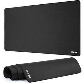 Килимок для миші геймерський XXL 900x400 мм, чорний, з гумовою основою - килимок для ігор та офісу, довговічний, з бортиком