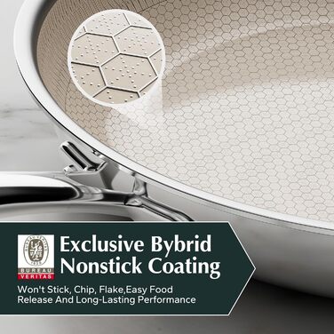 Набір сковорідок Redchef Antihaft з керамічним покриттям, 3 шт., 20+26+30 см, без PFOA, PTFE, PFAS, для плити та духовки