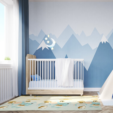 Relaxdays Foldable Play Mat with Animal Motifs