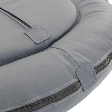 Wallace & Jones | Преміум собаче ліжко Болтон, диван для собак 63x50 см, штучна шкіра, для маленьких собак, прихований блискавка, миється, нековзне, темно-сірий 63 x 50 см, темно-сірий